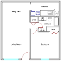 1 Bedroom Floorplan